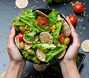 Ensalada pollo limón y ajo